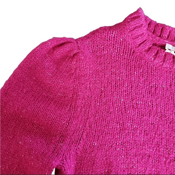 NWT Z Supply Annie Puff Sleeve Crew Neck Sweater Womens size L in Jewel Pink - Picture 6 of 12